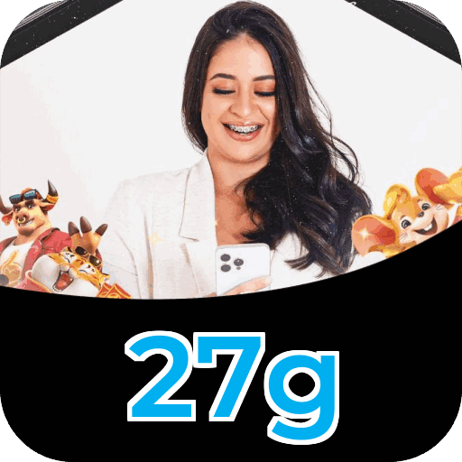 Interface do aplicativo 27g mostrando jogos disponíveis no iOS e Android
